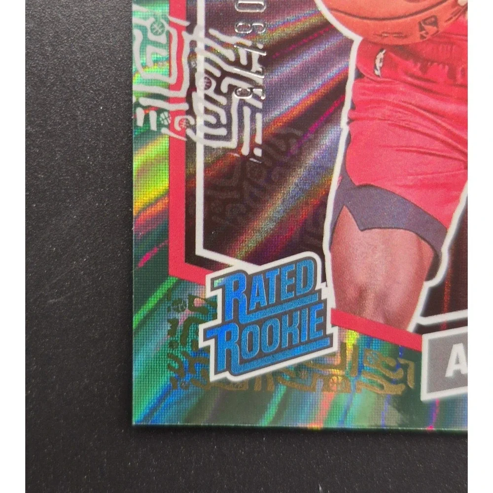 2023 Donruss Amen Thompson #206 Rated‎ Rookie Red & Green Lazer /75 (RC) Rockets